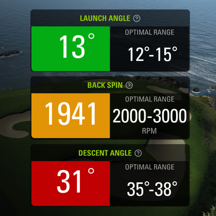 SKYTRAK golf simulator shot optimizer interface 