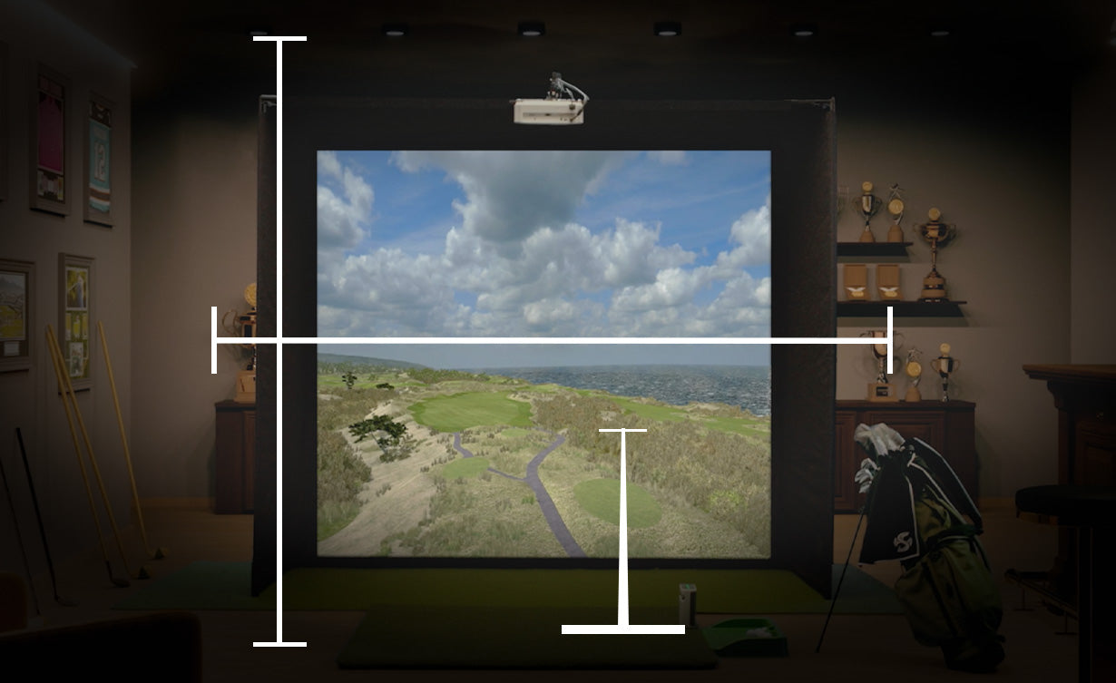 Measure your space for your home golf simulator