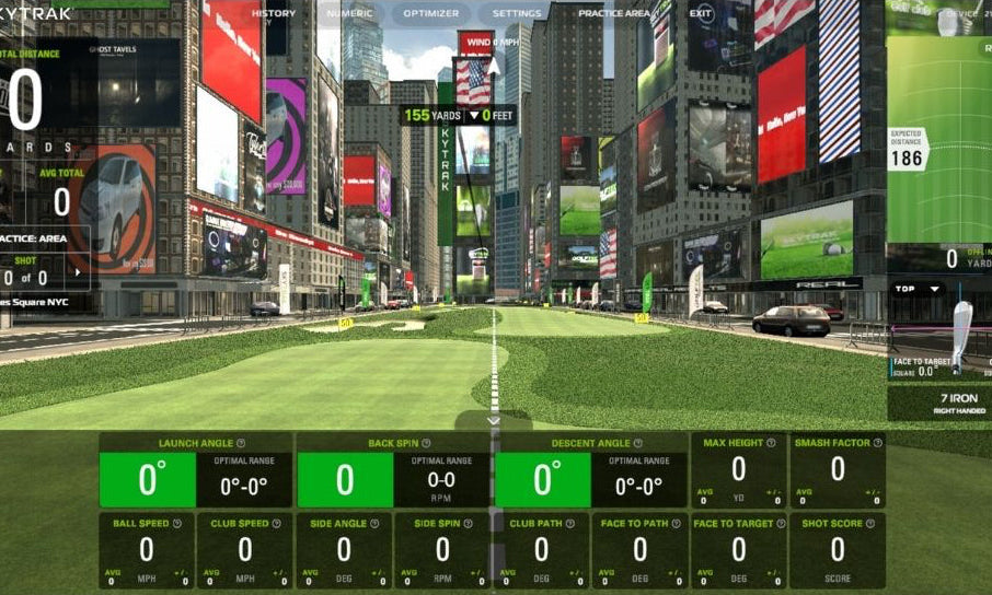 Virtual SKYTRAK Golf Range City theme