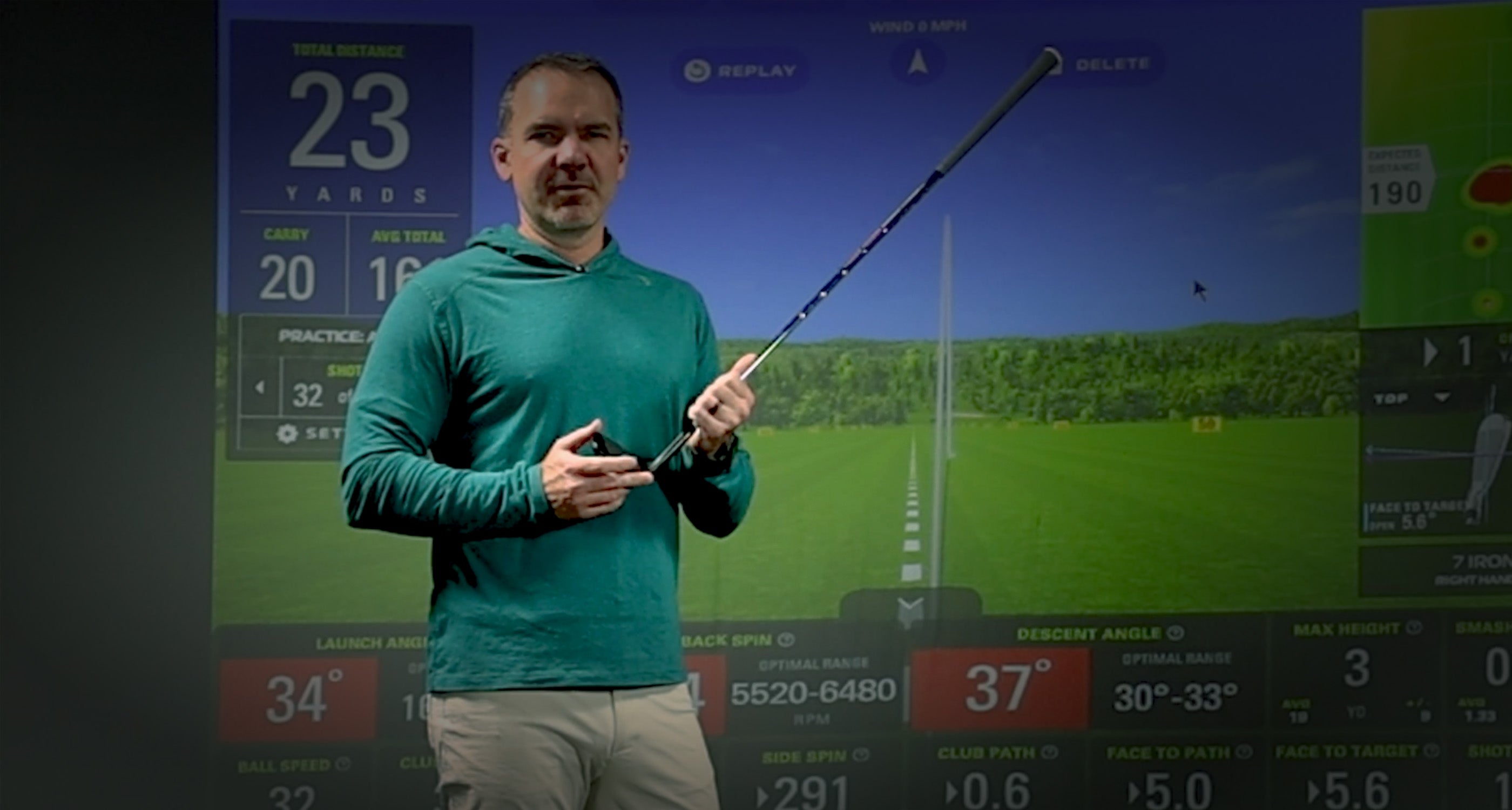 Nick Clearwater talking about the SKYTRAK plus launch monitor and golf sim