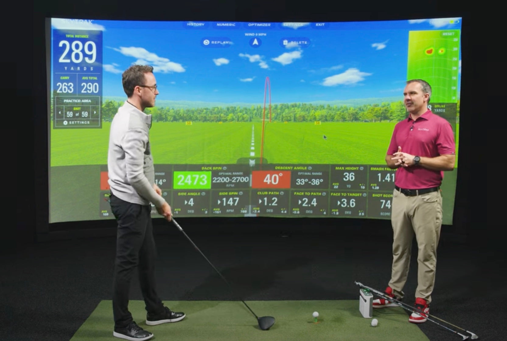 Nick Clearwater and the 30 minute SKYTRAK golf simulation practice session