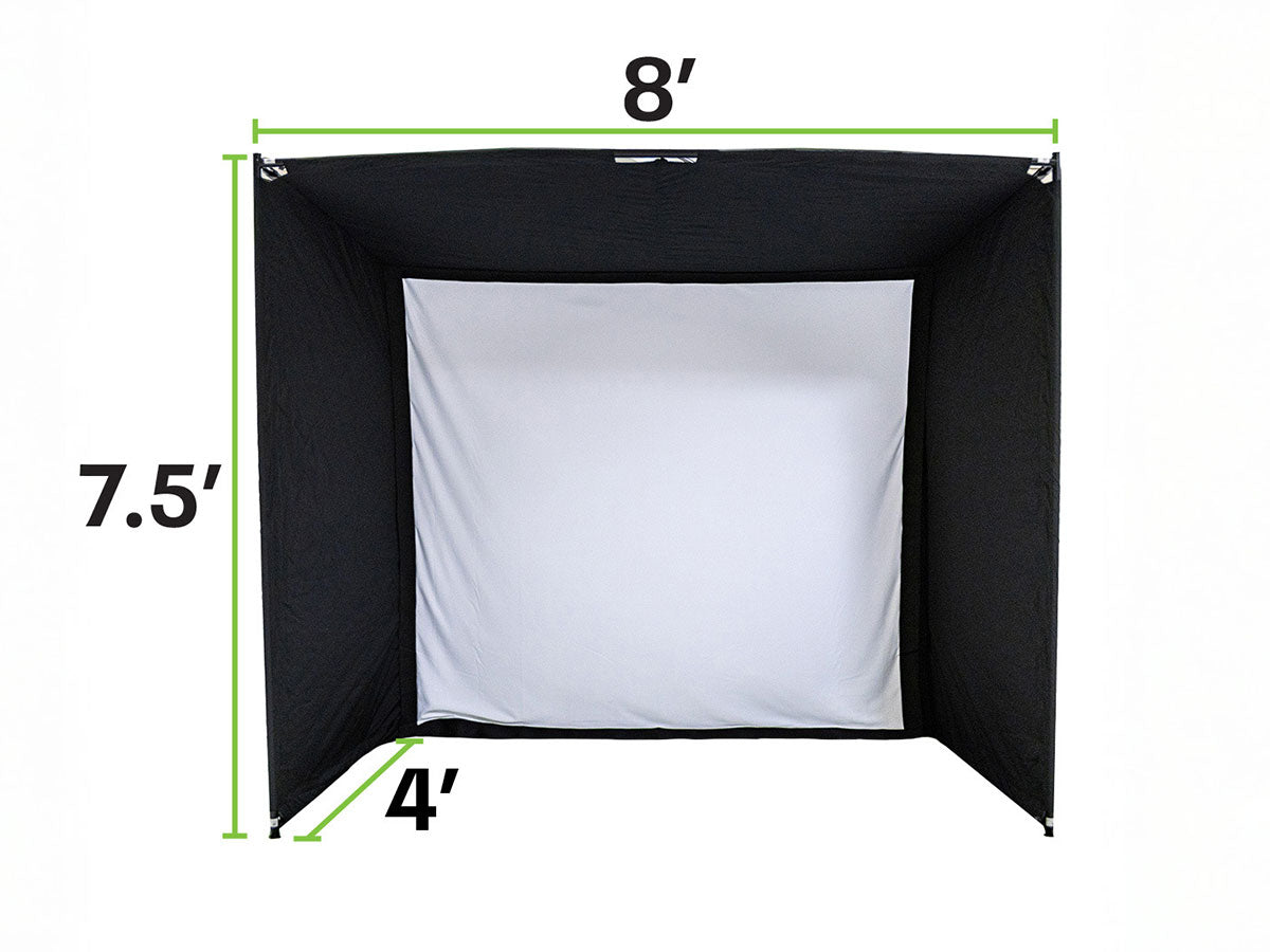 Measurement chart of a photography studio light tent with dimensions on a white background