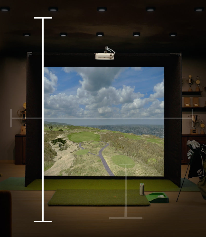 Height requirement for SKYTRAK golf simulator