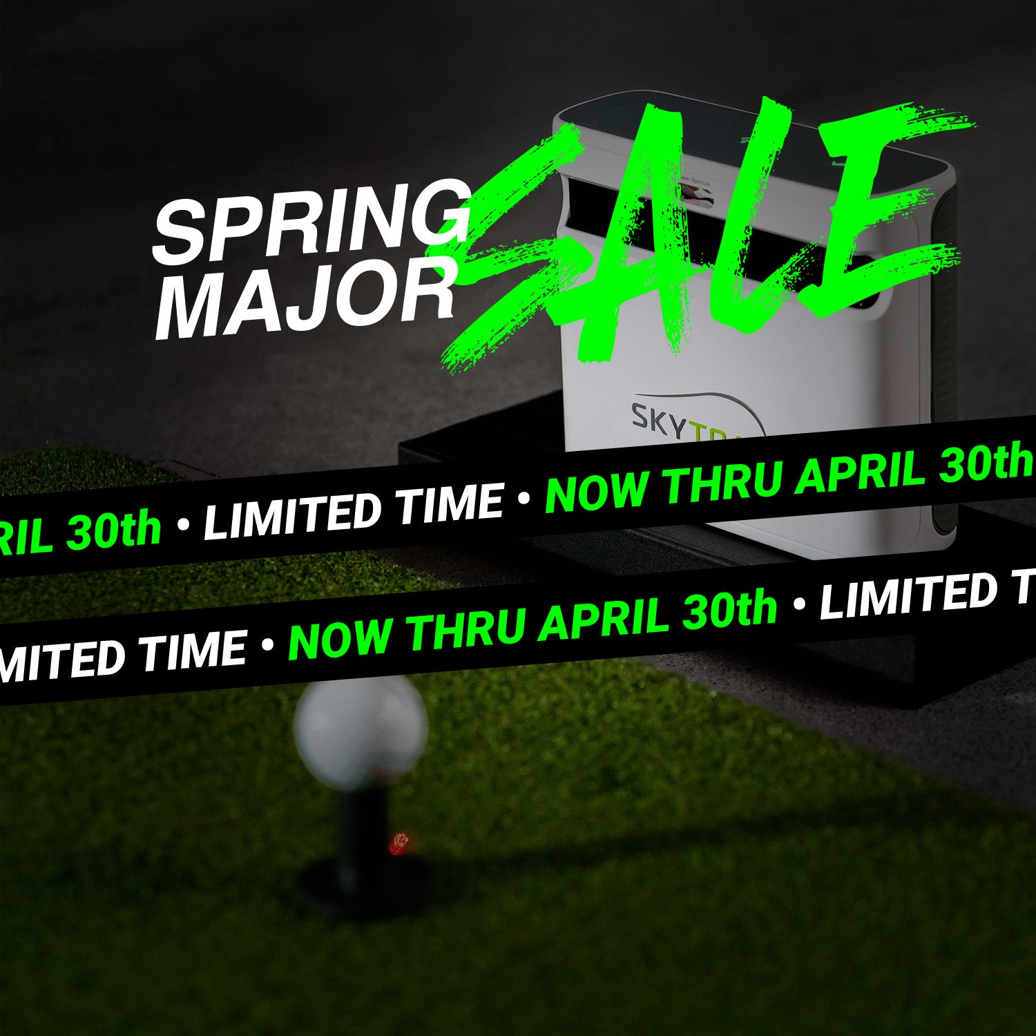 Spring Major Sale at SKYTRAK Golf Simulator Setups on Sale