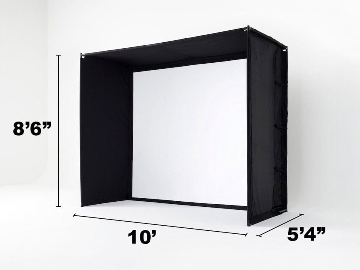 Black frame with white interior, dimensions labeled on a white background