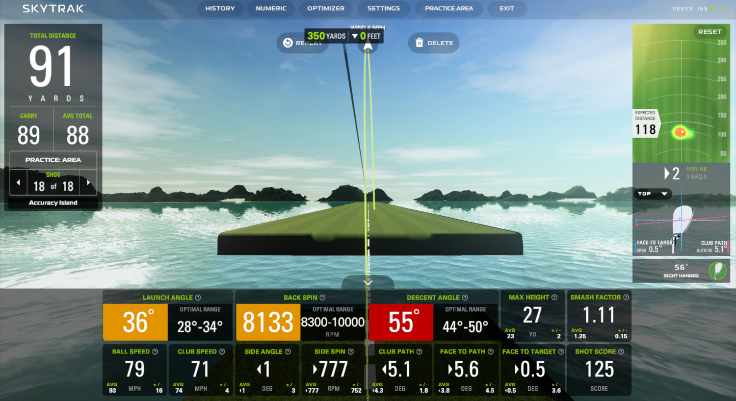 Master Hitting More Fairways with SKYTRAK's New "Accuracy Island" Improvement Range