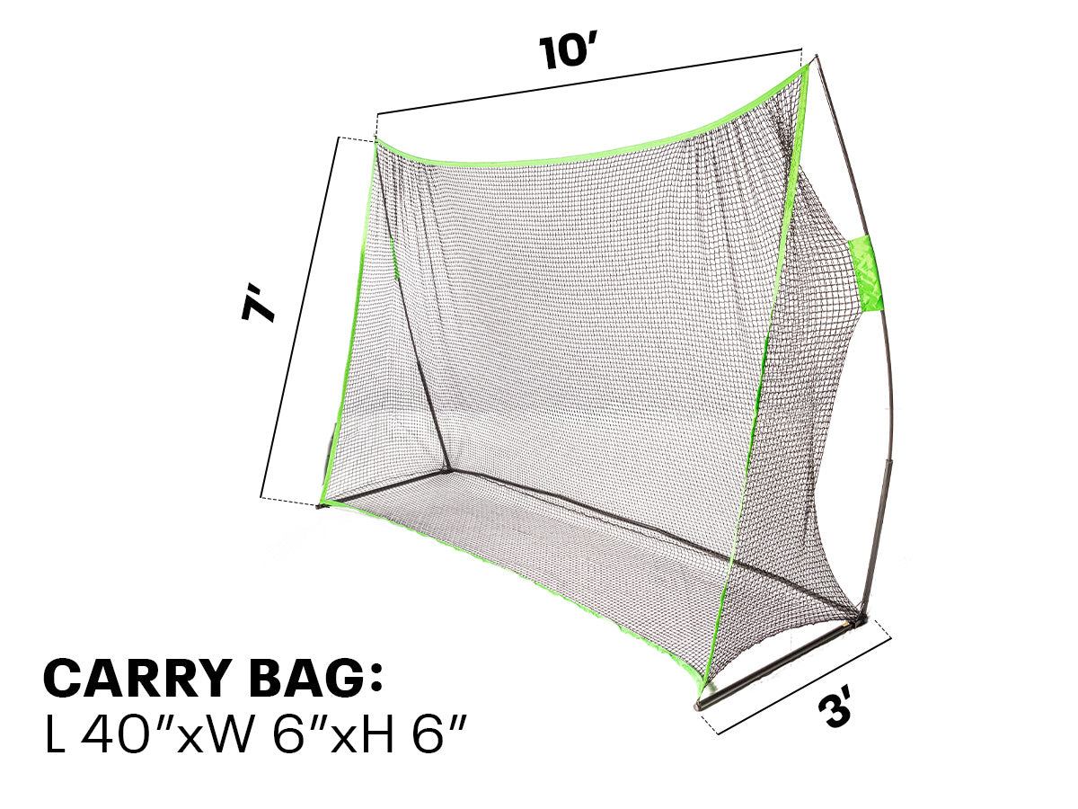 7X10and 3 ft deep SKYTRAK Hitting Net