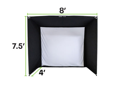 a white and black tent with measurements