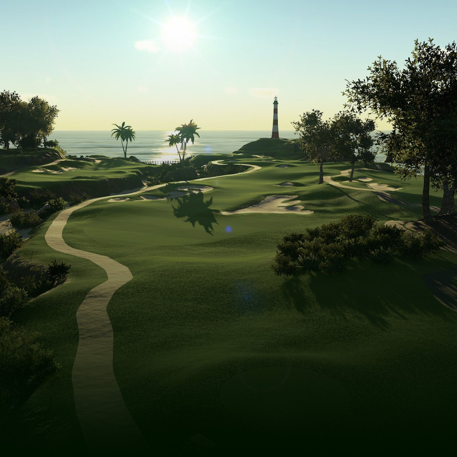 Beautiful shot from SKYTRAK golf simulator software harbor bay