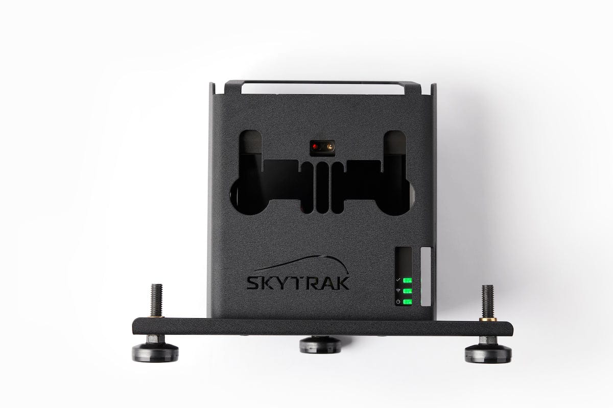 Back view of the SKYTRAK Metal Protective Case showcasing the durable design and protection