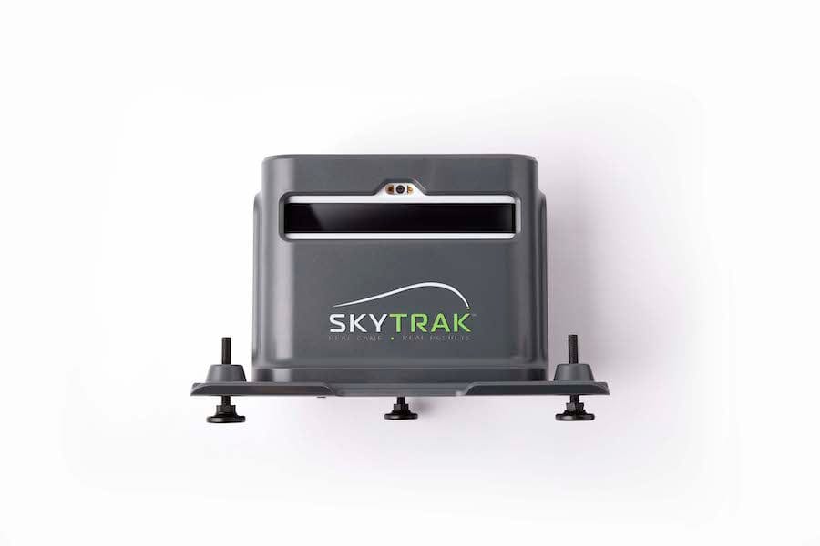 SkyTrak+ launch monitor in protective case SkyTrak golf simulator accessories