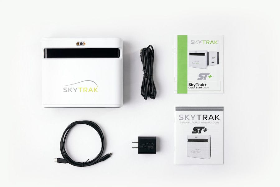 What comes in the SkyTrak Plus launch monitor box
