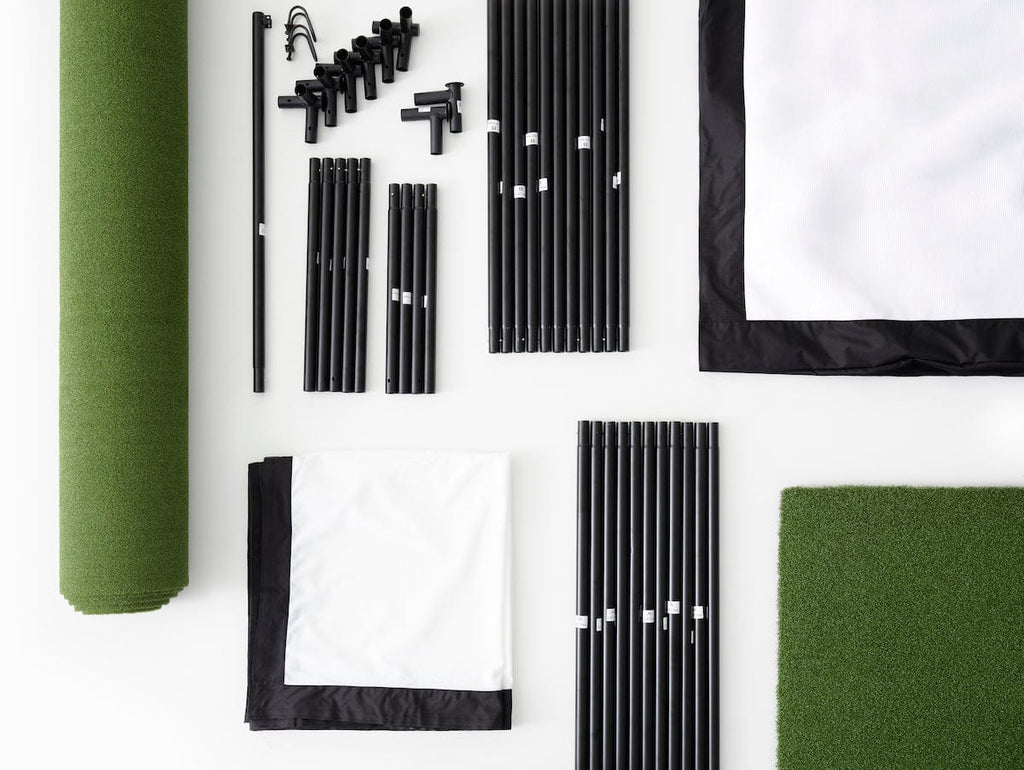 Pieces of the SkyTrak Golf Simulator Studio SkyTrak golf simulation accessories
