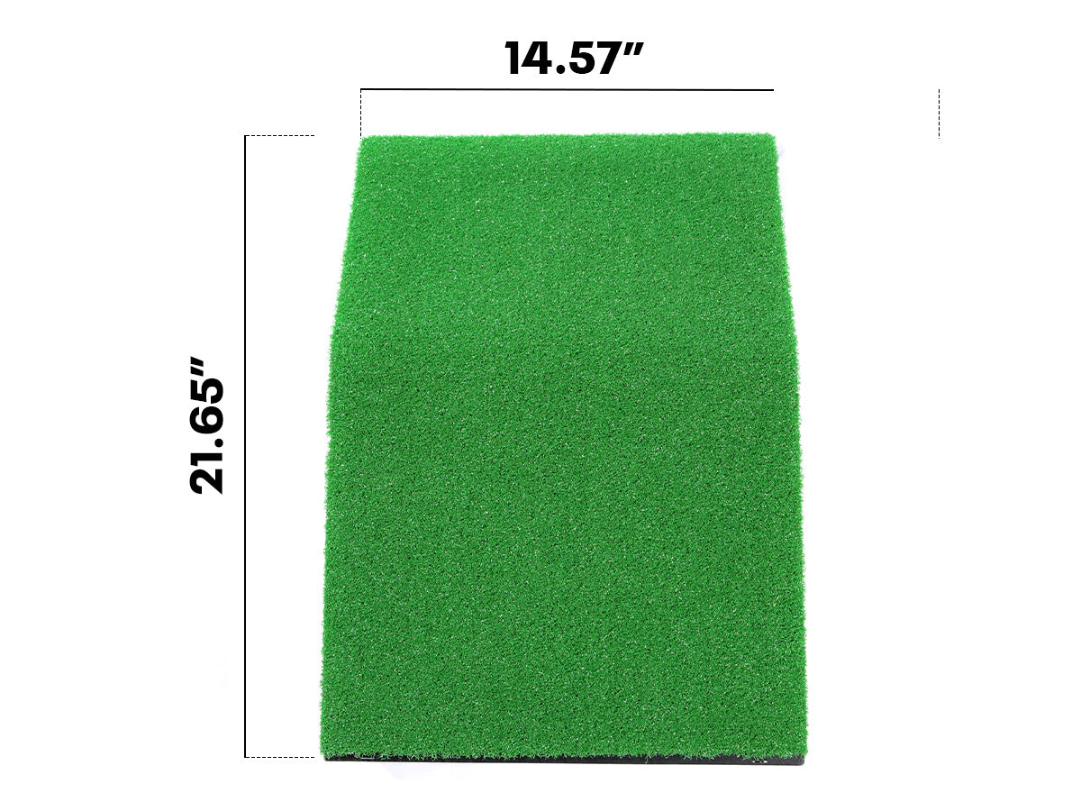 Measurements of the angled turf for the Protective Floor Projector Mount