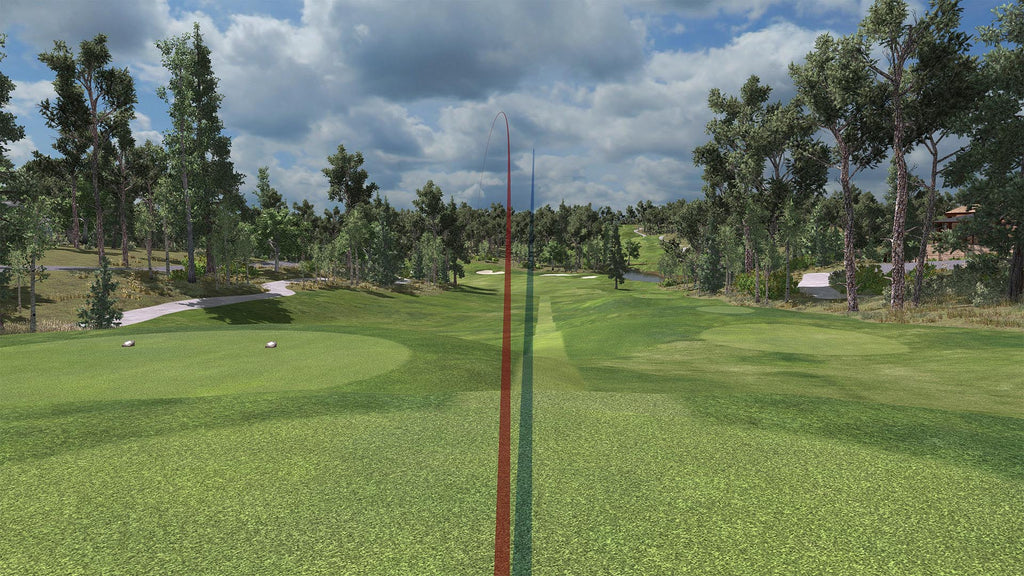 Pine Canyon golf course shot tracers SkyTrak simulator software