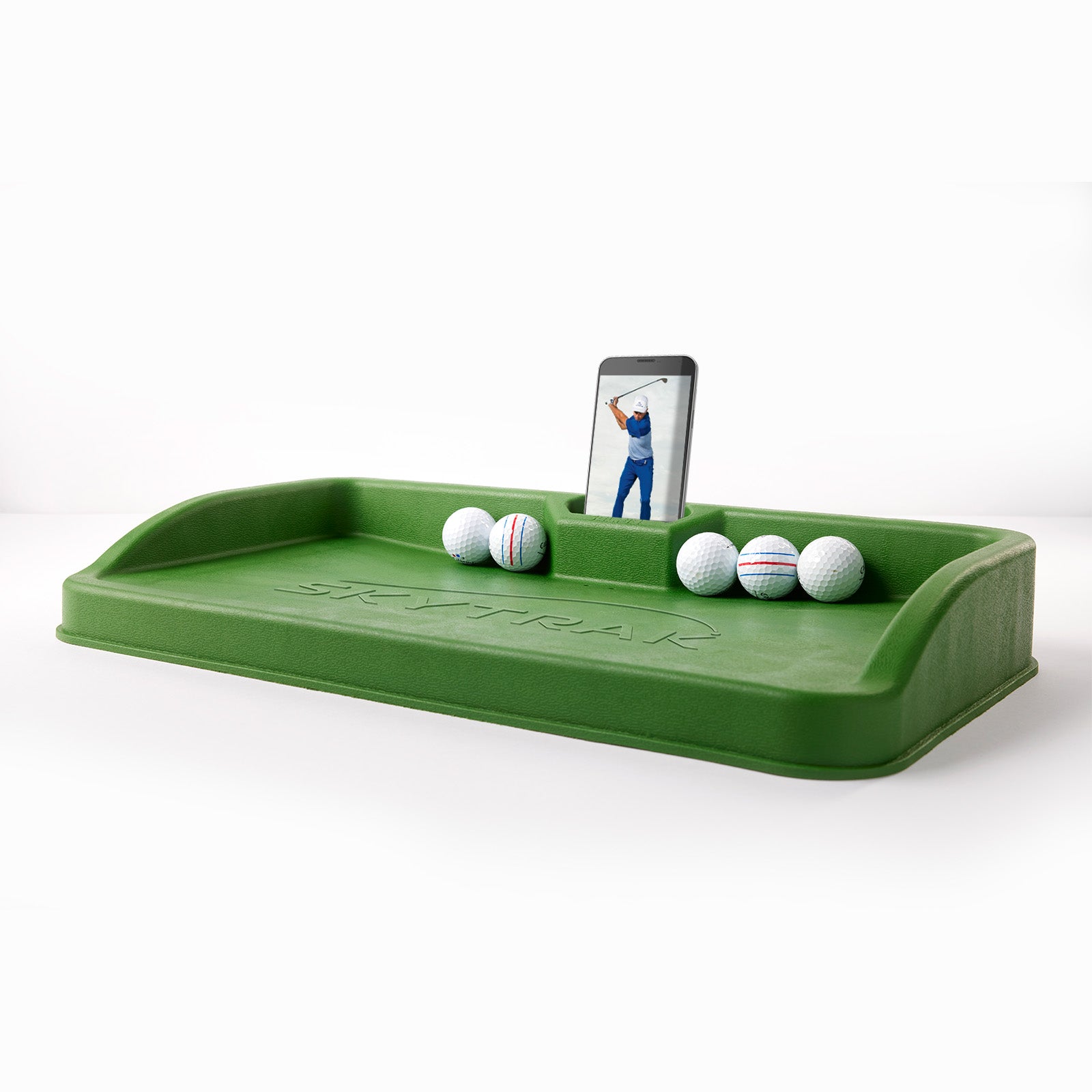 SKYTRAK golf ball tray with cell phone holder golf simulator accessories