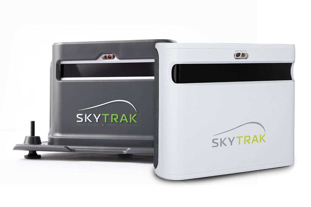 SkyTrak Plus launch monitor and protective case SkyTrak golf simulator accessories