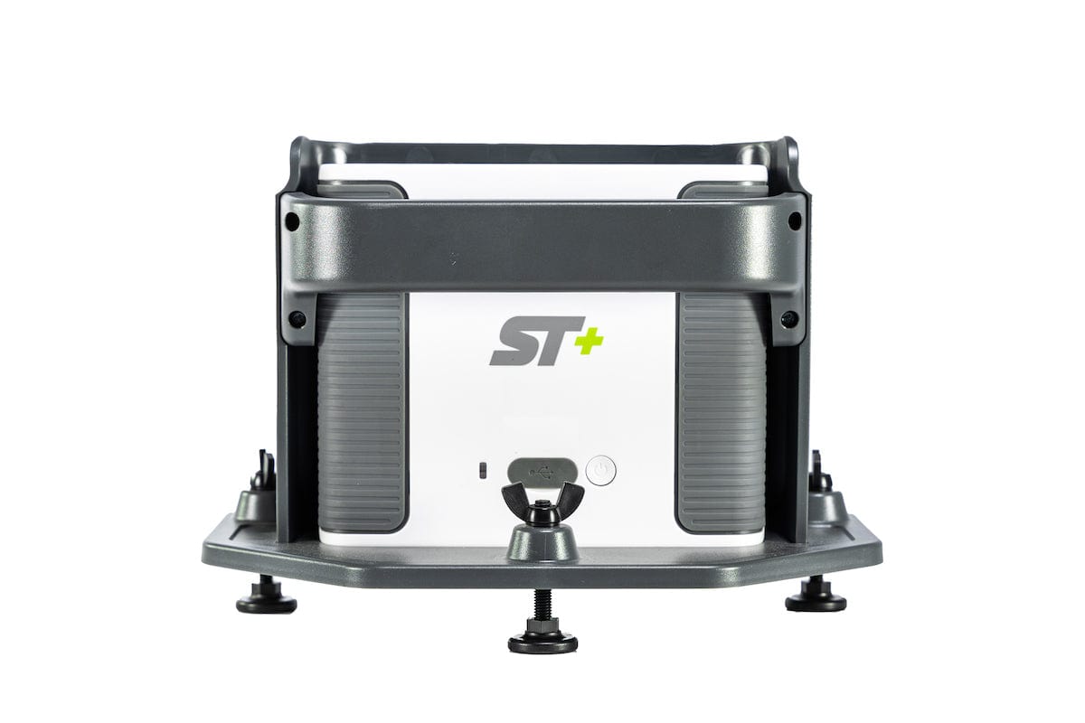 Back view of the SKYTRAK+ Launch Monitor in the SKYTRAK+ Protective Case