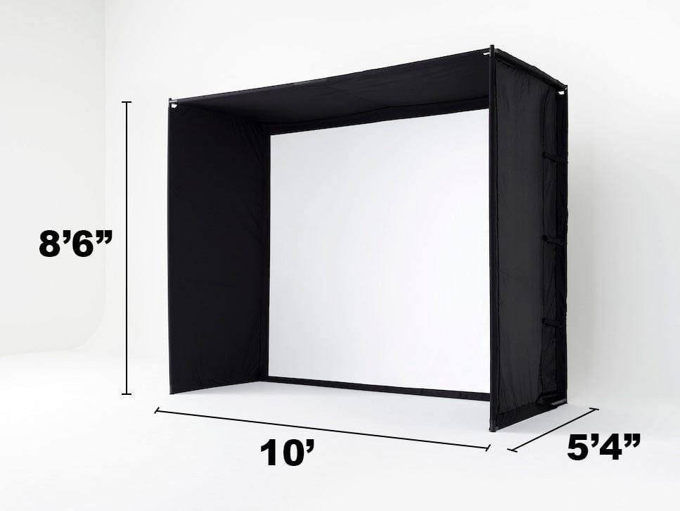 Dimensions of Studio 10 enclosure. 10 by 8’6” by 5’4”