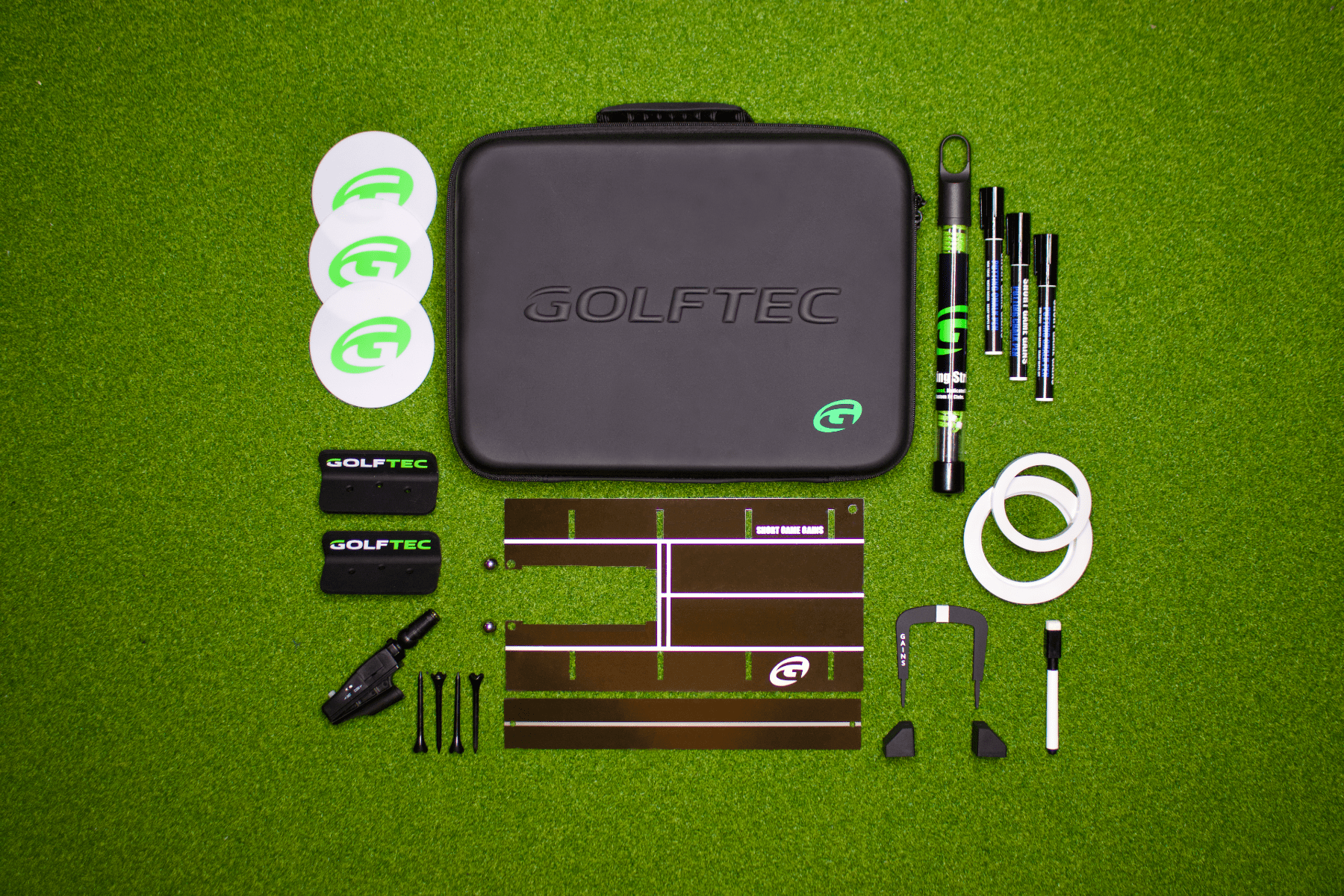 GOLFTEC all in one short game kit featuring eight tools by Short Game Gains 