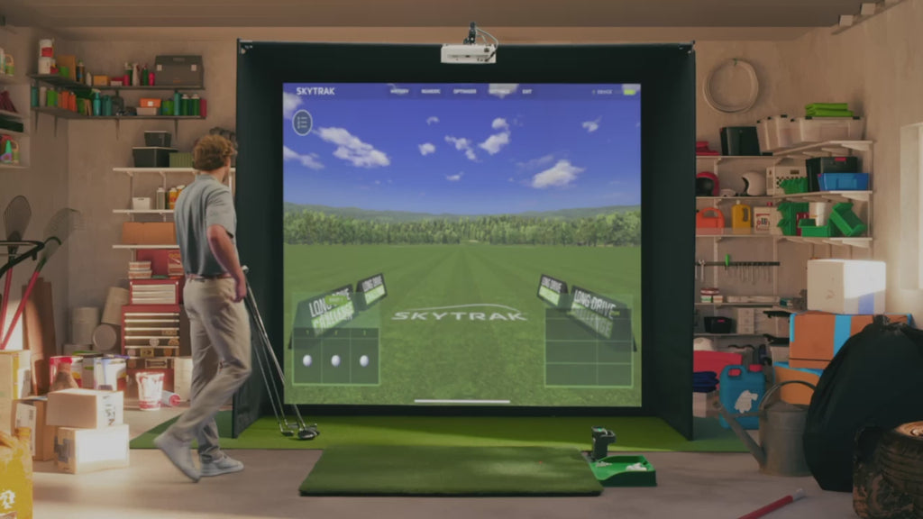 SkyTrak Golf Simulator Studios commercial for in home golf simulation with SkyTrak