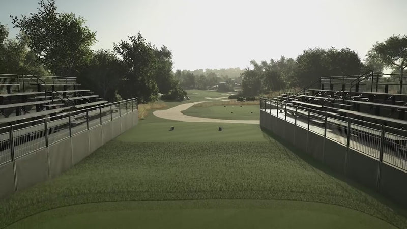 Golf simulator software video on SKYTRAK launch monitor