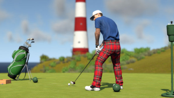 The Golf Club tee off SkyTrak simulator software