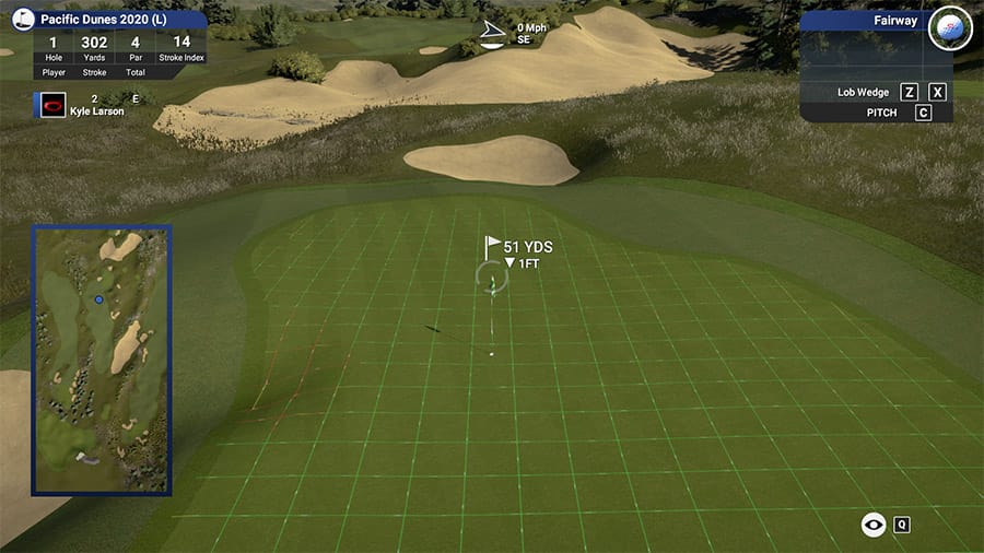 The Golf Club 2019 in game view SkyTrak simulator software